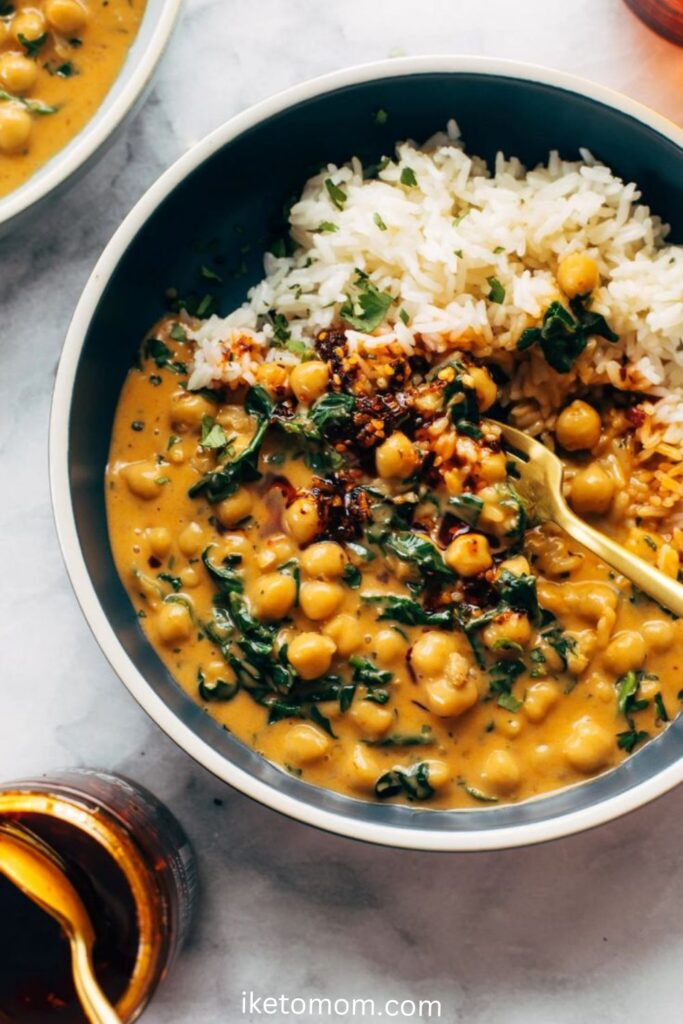 Chickpea & Spinach Coconut Curry