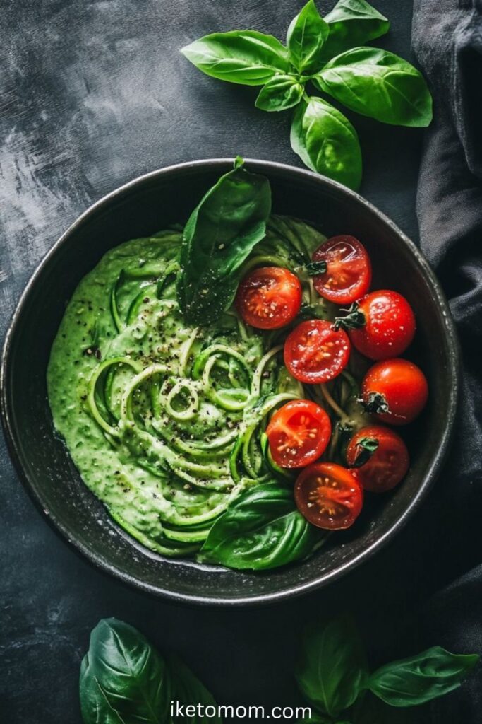  Zucchini Noodles with Avocado Pesto