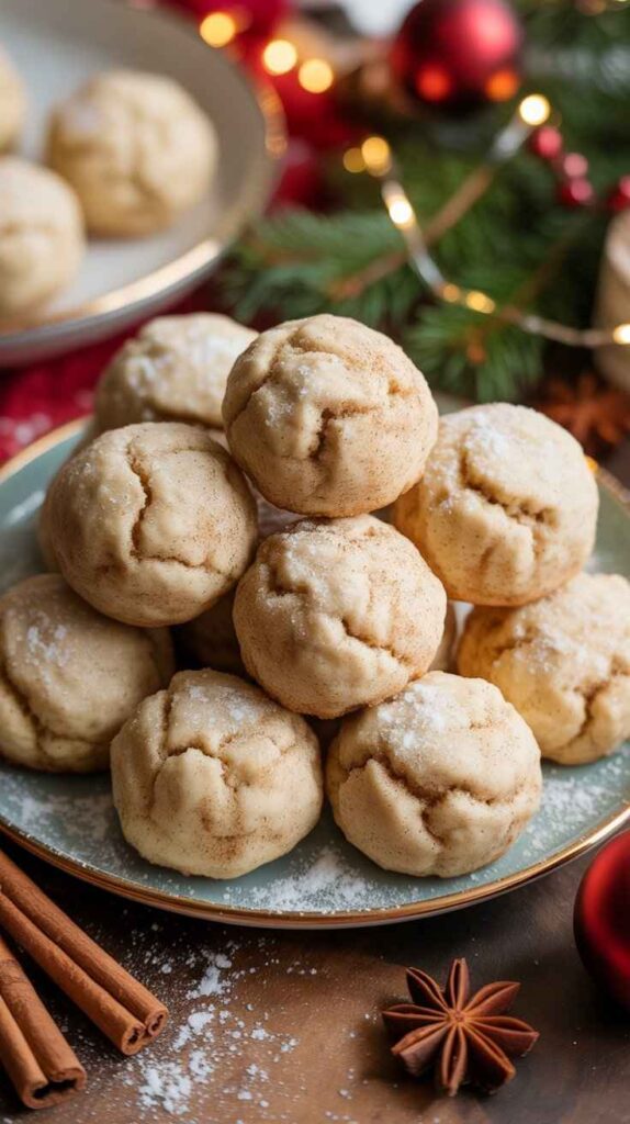 Snickerdoodle Snowball Cookies
