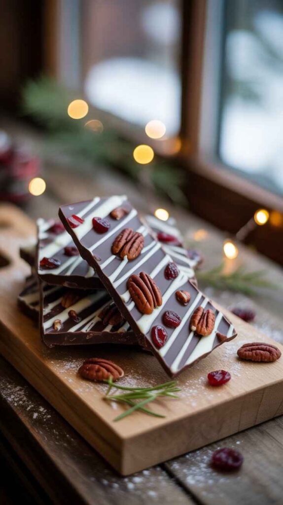 Christmas Bark with Nuts and Berries