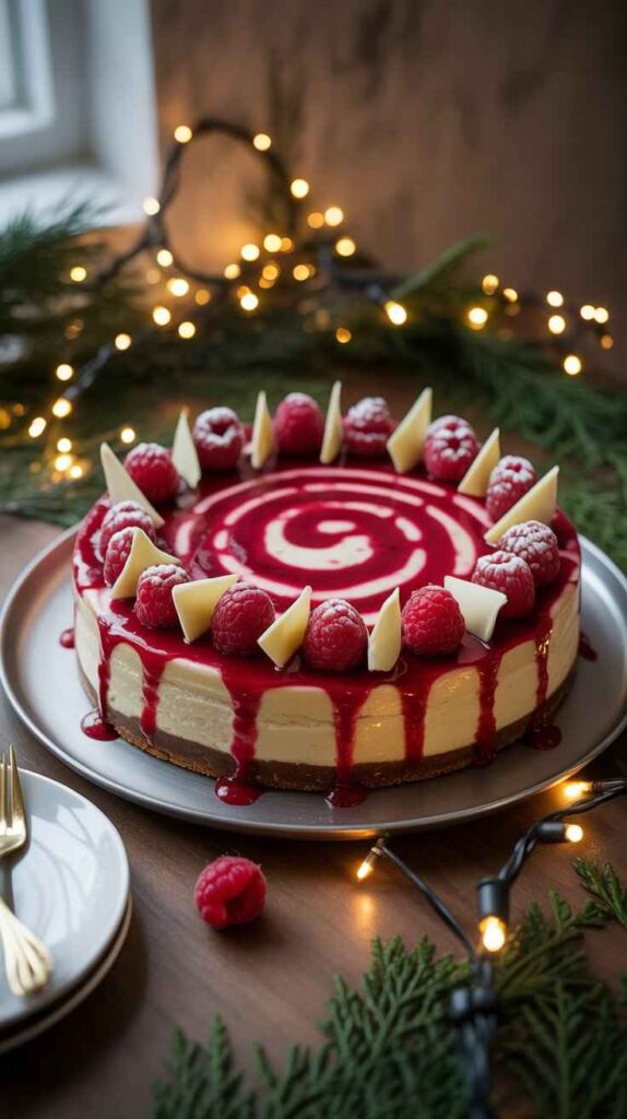 White Chocolate Raspberry Cheesecake
