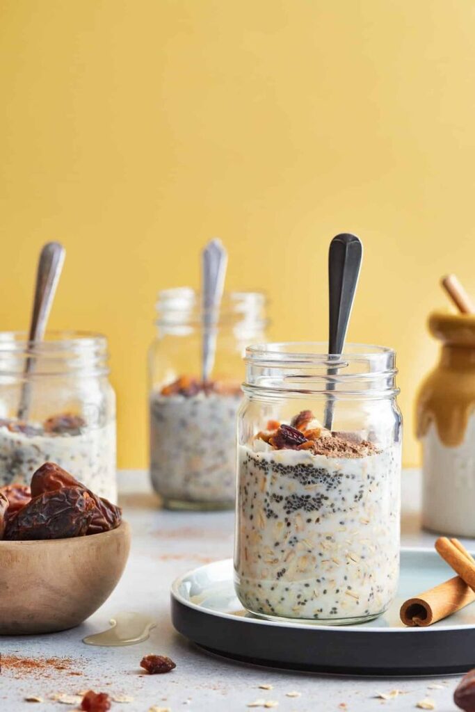 Cinnamon Date Walnut Overnight Oats