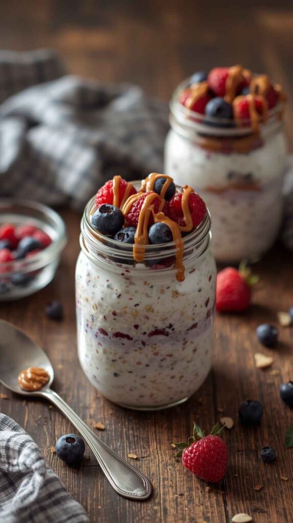 Mixed Berry Almond Overnight Oats