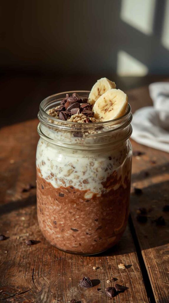 Chocolate Banana Yogurt Overnight Oats
