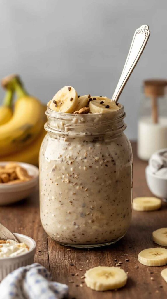Peanut Butter Banana Overnight Oats