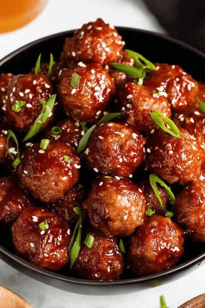 Honey Garlic Meatballs with Veggies