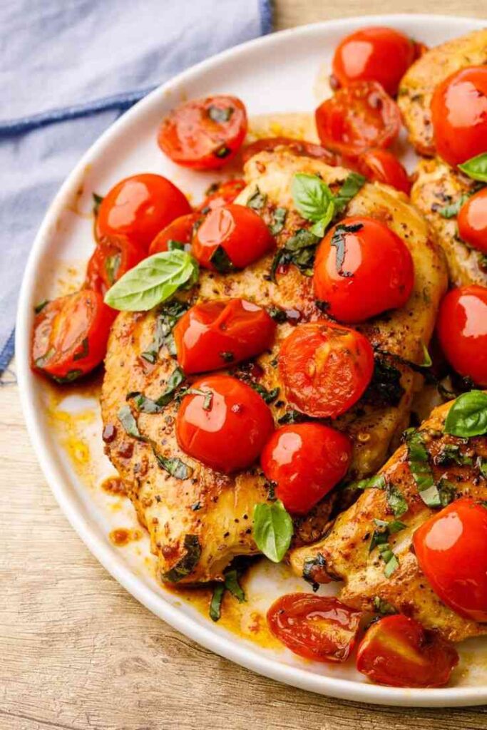 Tomato Basil Chicken and Veggie Stew