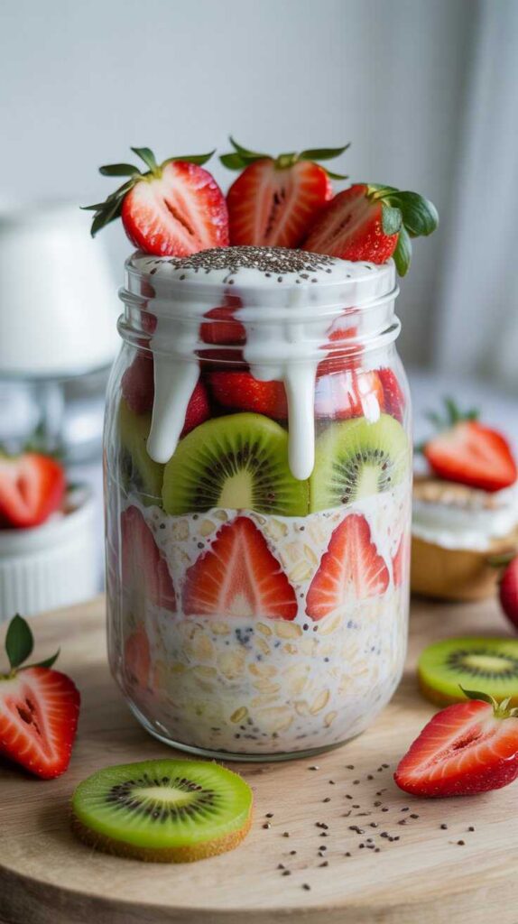 Strawberry Kiwi Overnight Oats