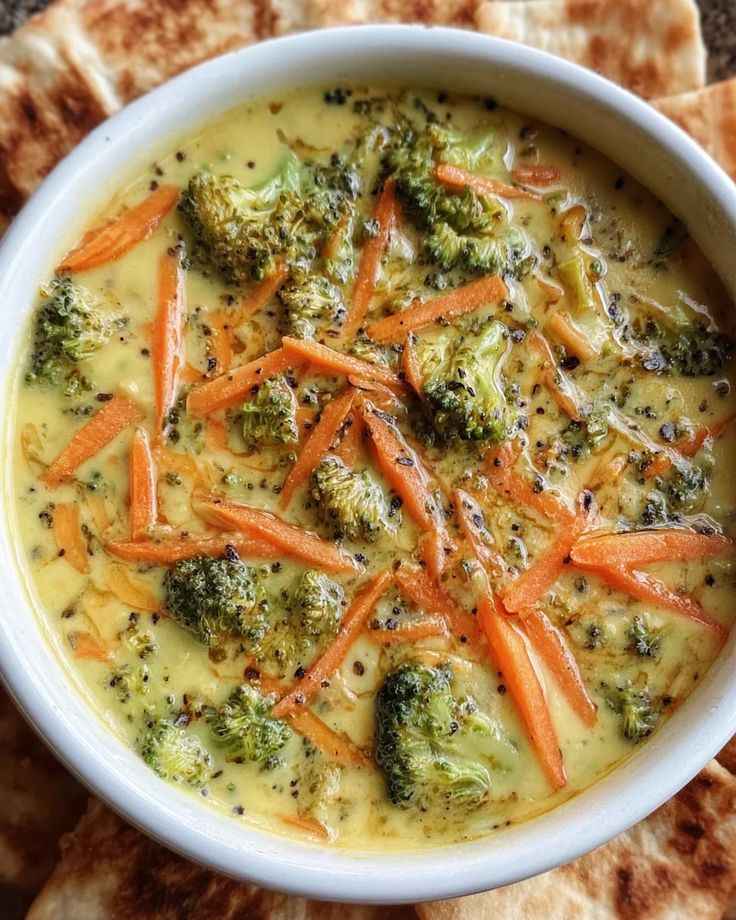 Broccoli Cheddar Soup with White Rice