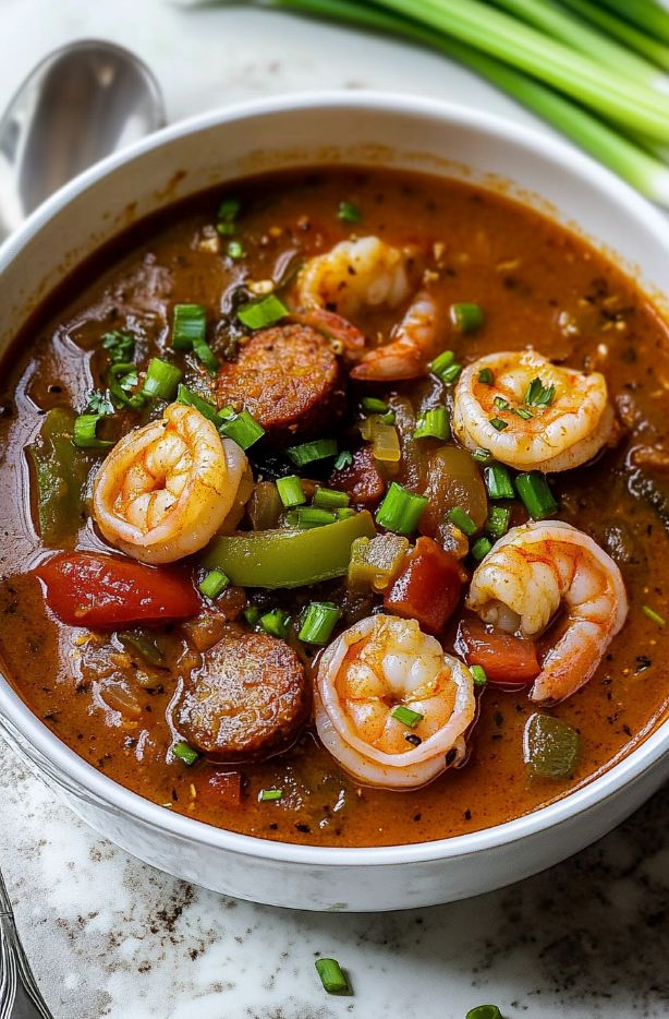 Cajun Shrimp and Sausage with Okra