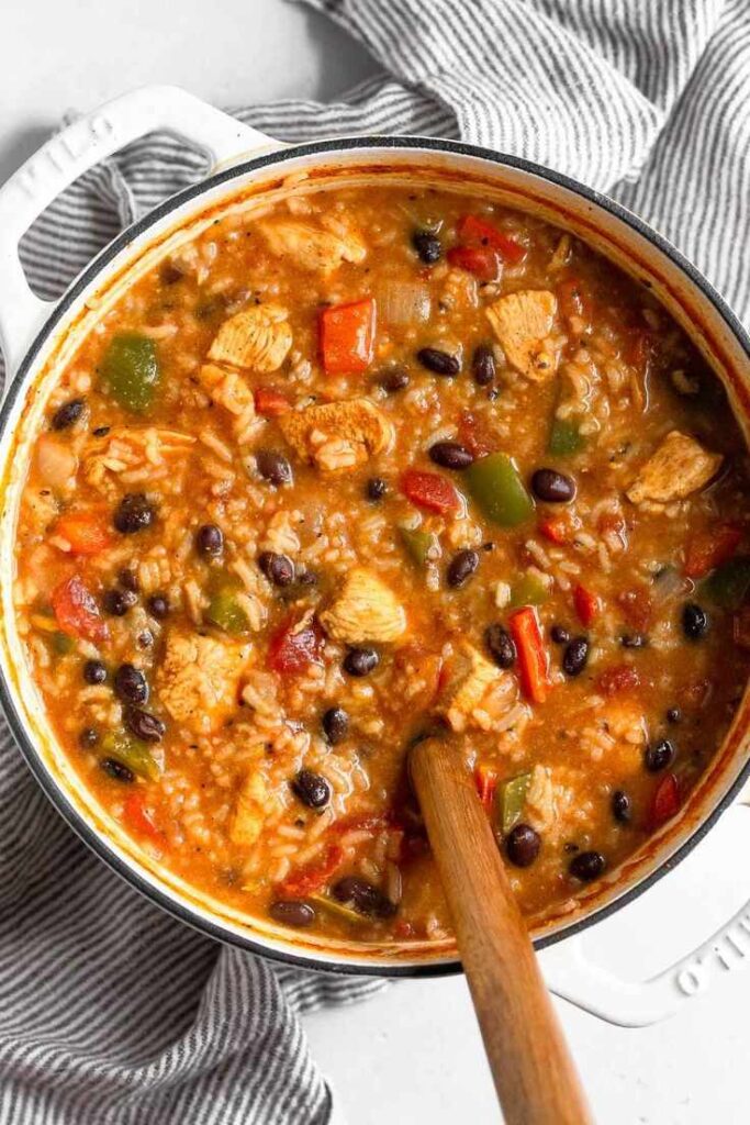 Chicken Fajita Soup with Rice