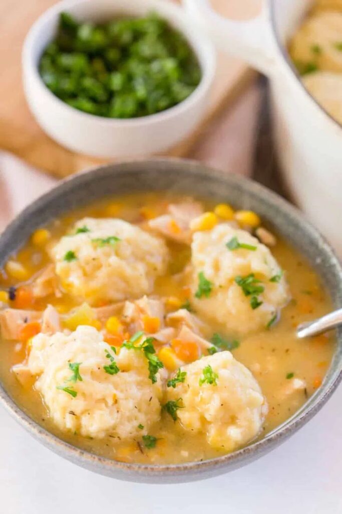 Creamy Corn Chicken and Dumplings