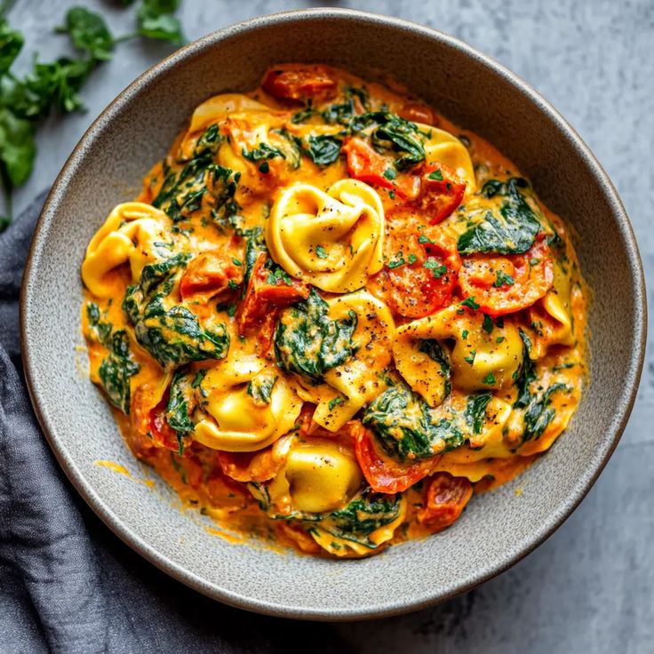 Spinach Tomato Basil Tortellini