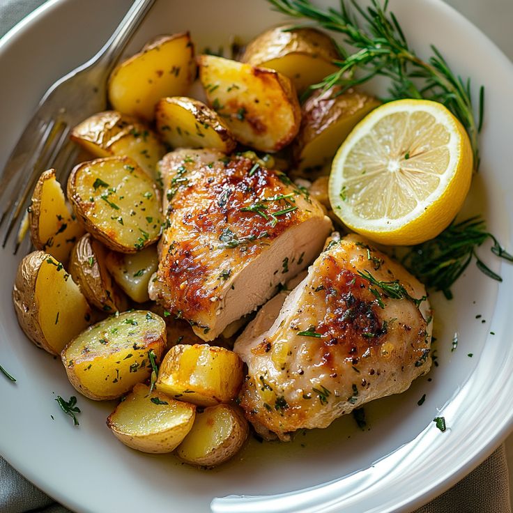 Lemon Herb Chicken with Potatoes