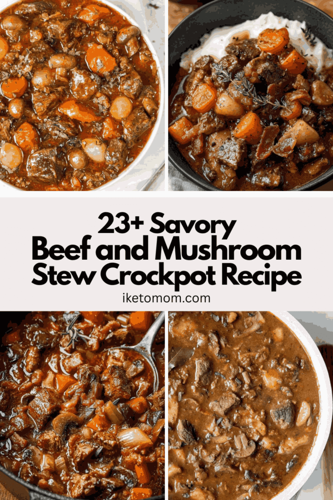 Beef and Mushroom Stew Crockpot Recipe