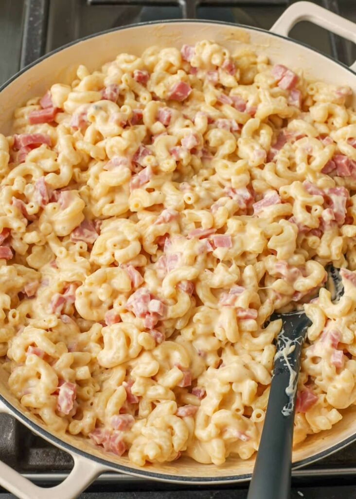 Ham and Swiss Mac and Cheese