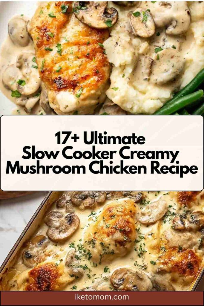 Slow Cooker Creamy Mushroom Chicken Recipe