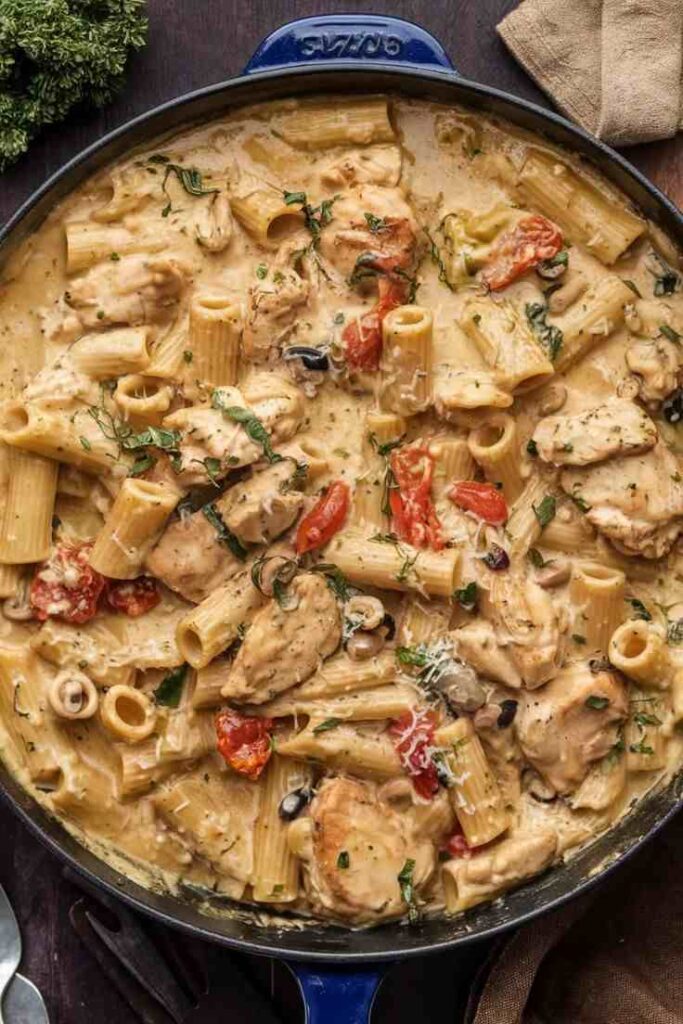 Tuscan Chicken Pasta with Artichokes