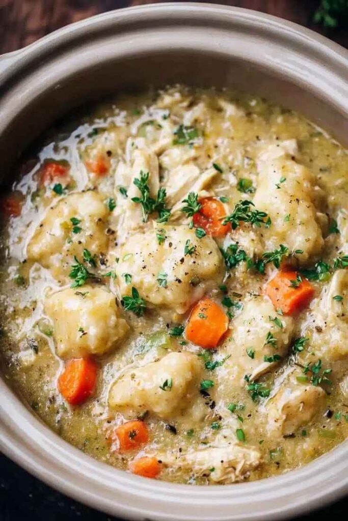 Classic Chicken and Dumplings Slow Cooker Recipe