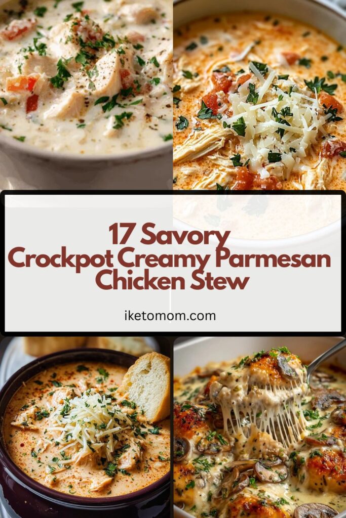 Crockpot Creamy Parmesan Chicken Stew