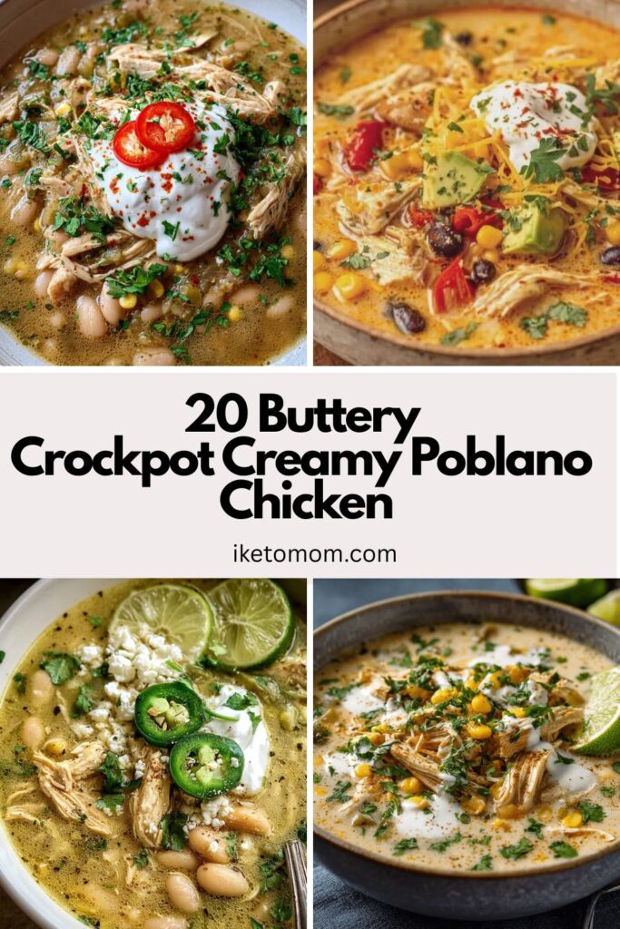 Crockpot Creamy Poblano Chicken