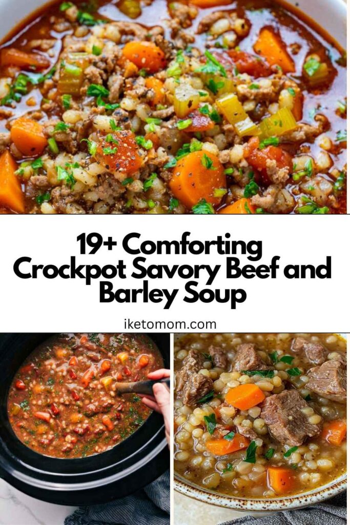 Crockpot Savory Beef and Barley Soup