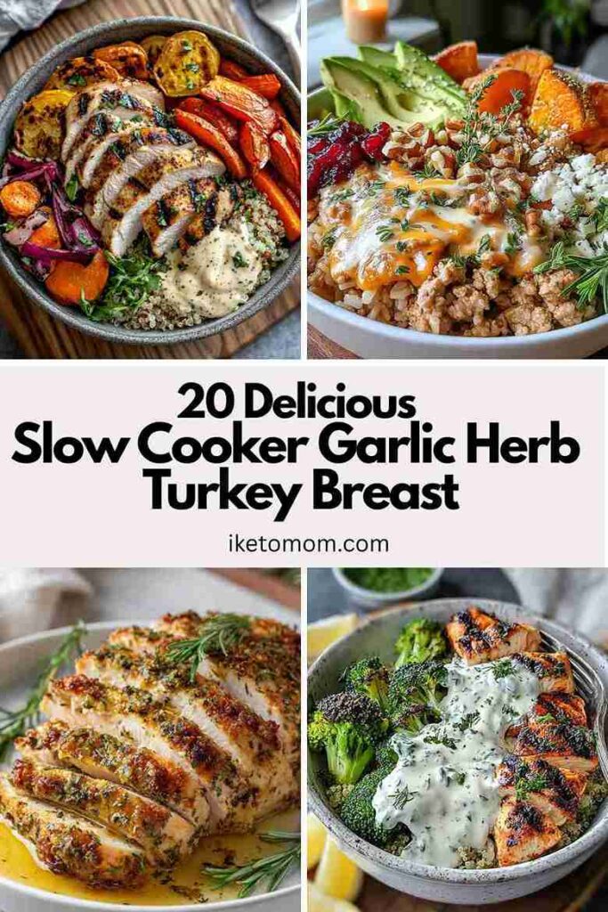 Slow Cooker Garlic Herb Turkey Breast