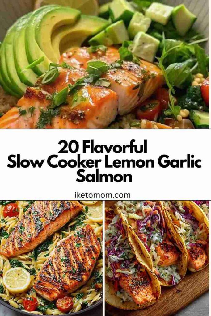 Slow Cooker Lemon Garlic Salmon