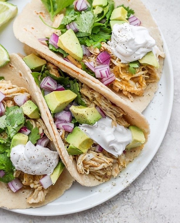 Slow Cooker Salsa Verde Chicken Taco Bowls