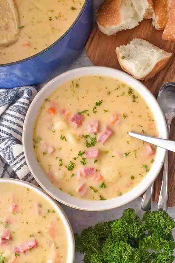 Loaded Baked Potato Soup with Ham