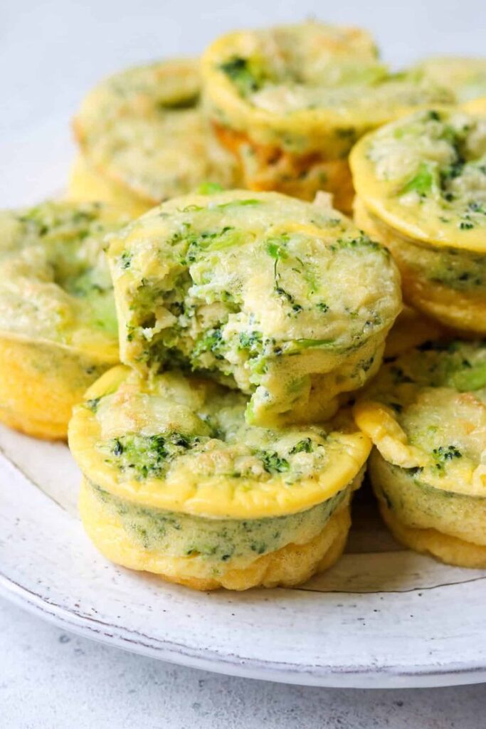 Broccoli Cheddar Egg Muffin Bites