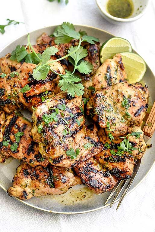 Cilantro Lime Grilled Chicken Thighs