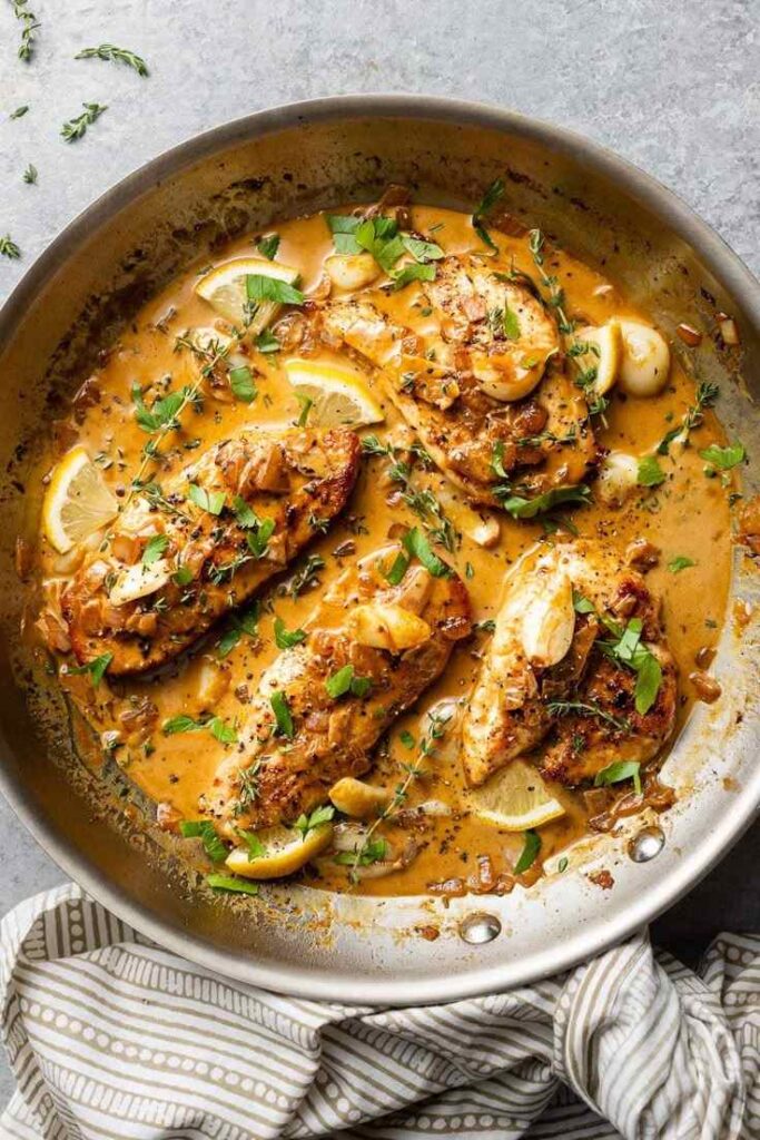Creamy Garlic Chicken Skillet