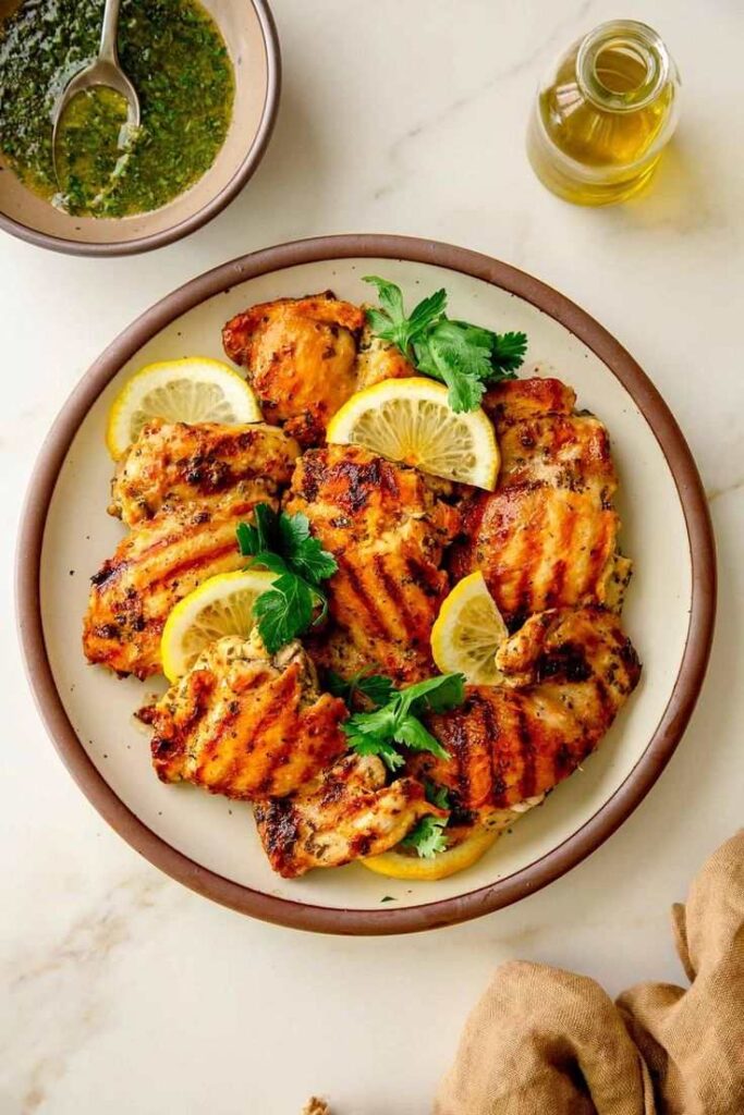 Garlic Herb Grilled Chicken Thighs