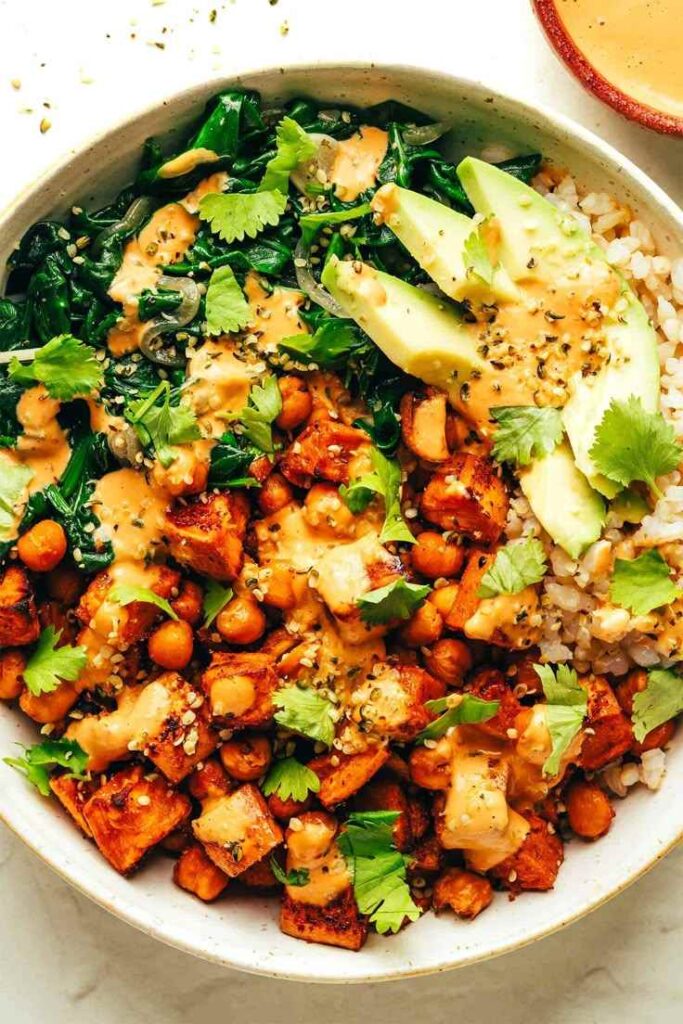 Sweet Potato Lentil Veggie Bowl