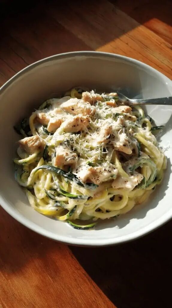 Lemon Chicken Zucchini Alfredo