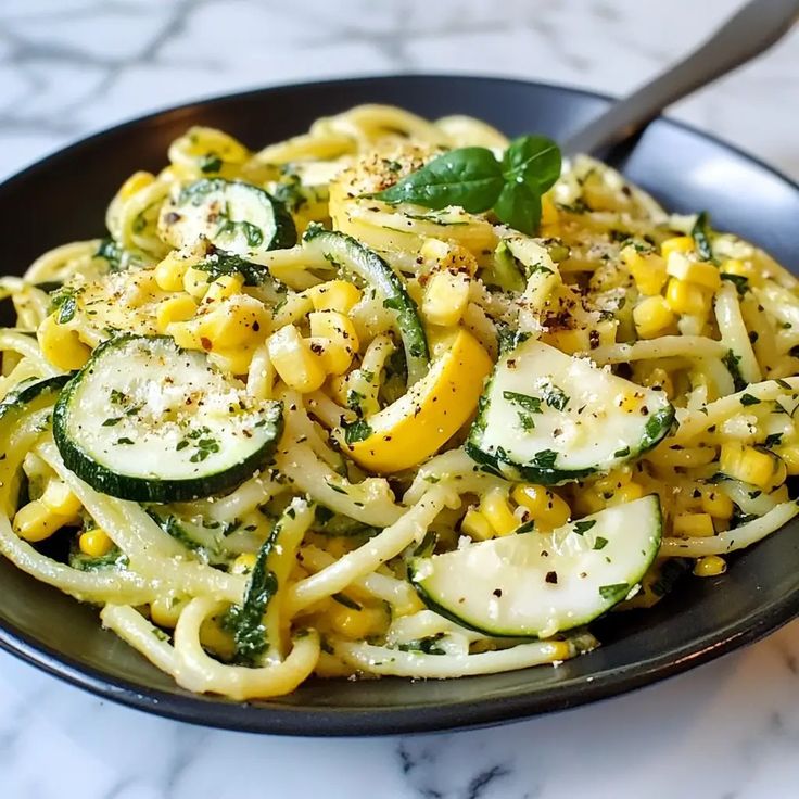 Spring Corn & Zucchini Pasta