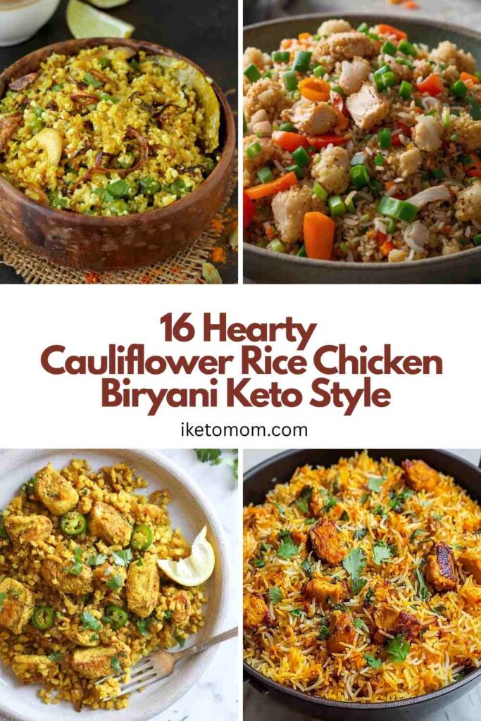 Cauliflower Rice Chicken Biryani Keto Style