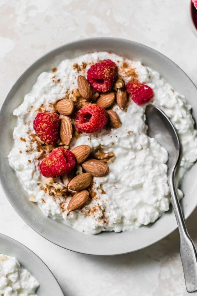 Cottage Cheese and Nuts Bowl