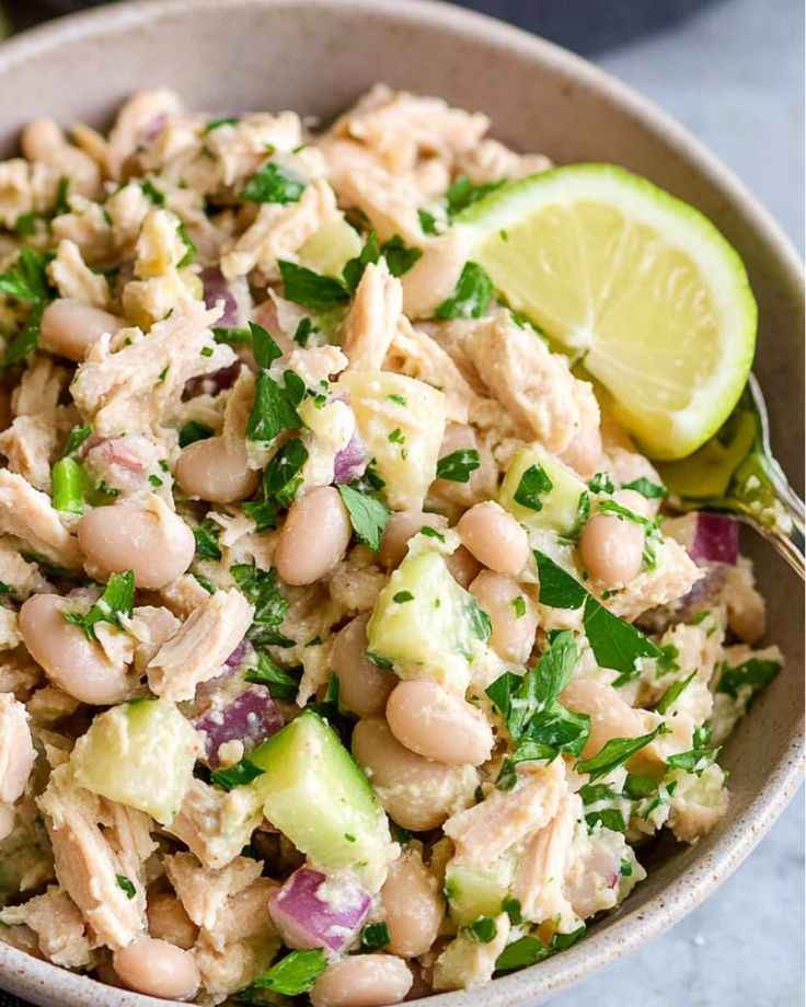 Tuna & White Bean Lemon Garlic Plate