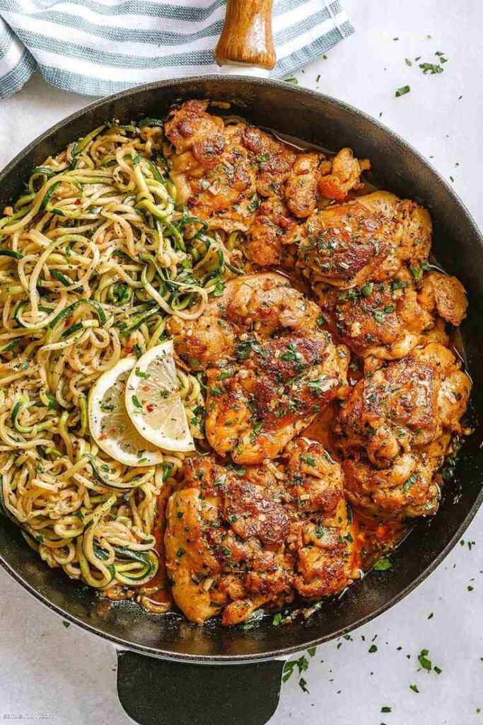 Garlic Butter Chicken Zucchini Skillet