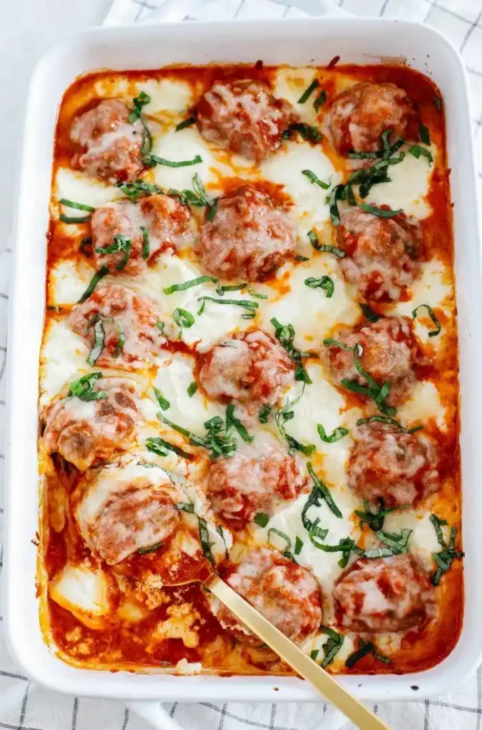 Keto Meatball Marinara Bake