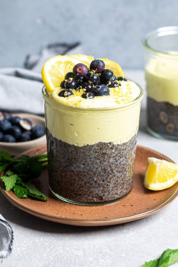 Lemon Blueberry Chia Pudding