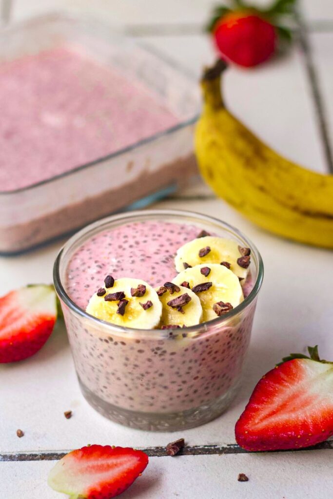 Strawberry Banana Chia Pudding