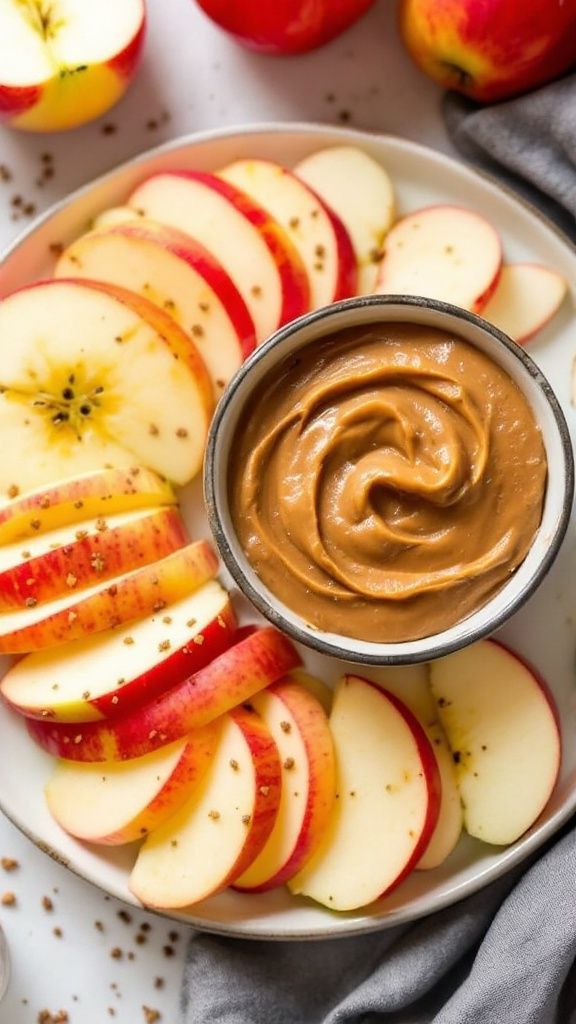 Apple Slices with Almond Butter