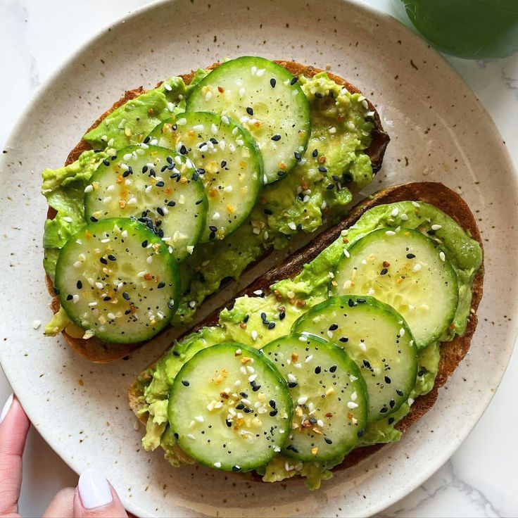 Avocado Cucumber Toast
