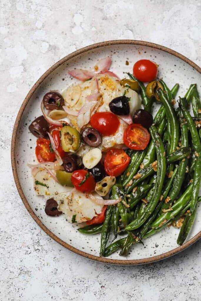 Baked Cod with Green Beans