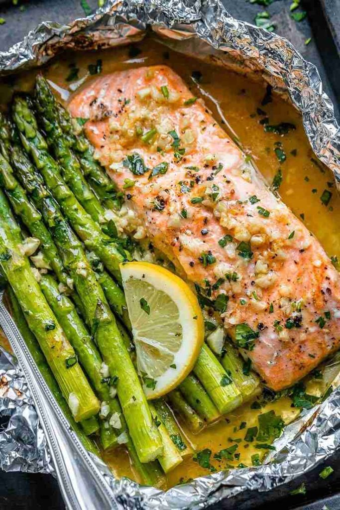 Baked Salmon with Roasted Asparagus