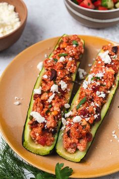 Ground Turkey and Spinach Stuffed Zucchini Boats