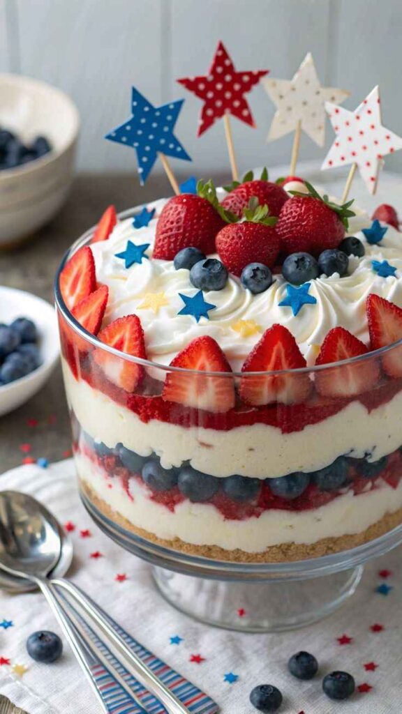 Patriotic Berry Trifle Cups